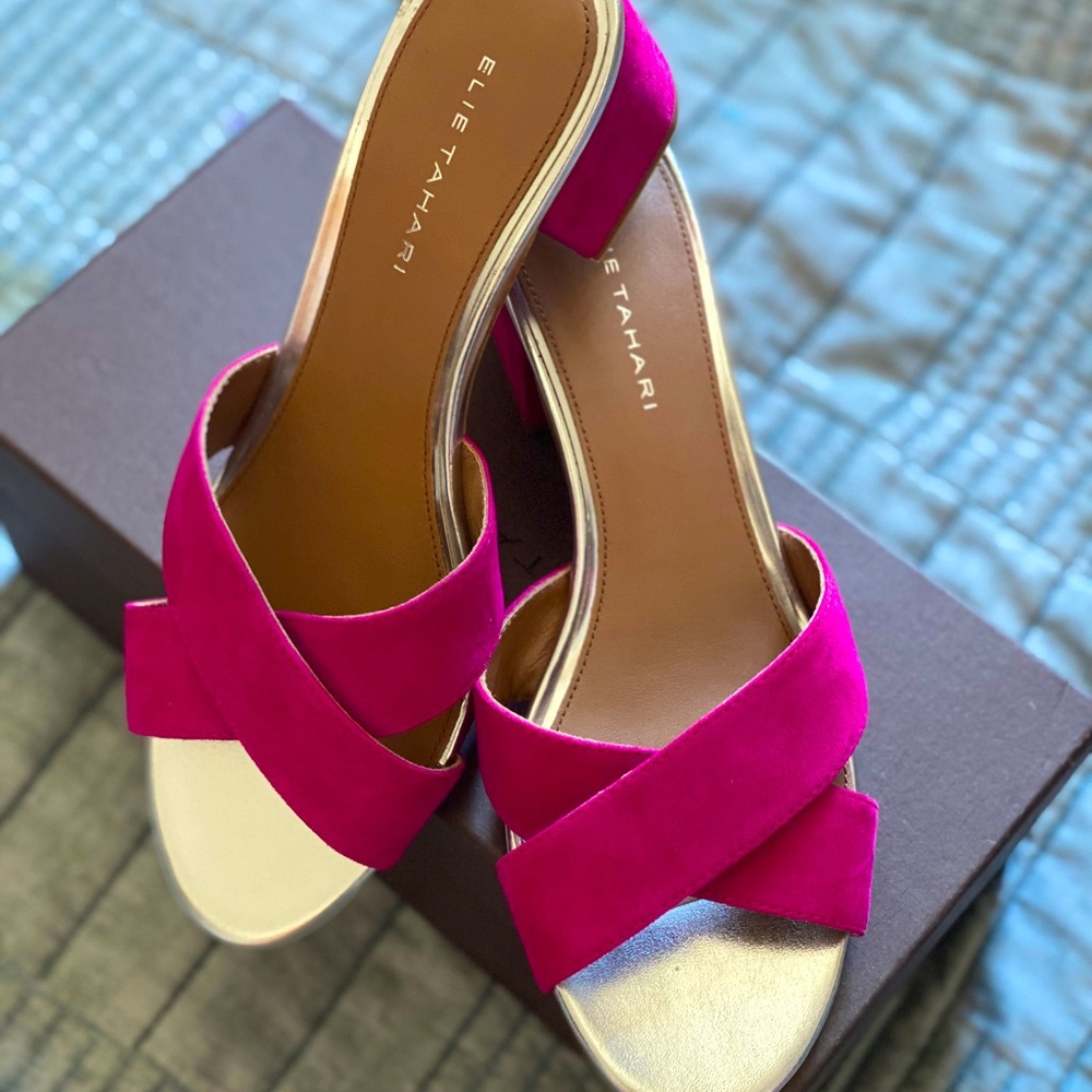 Ellie Tahari Leather Sandals